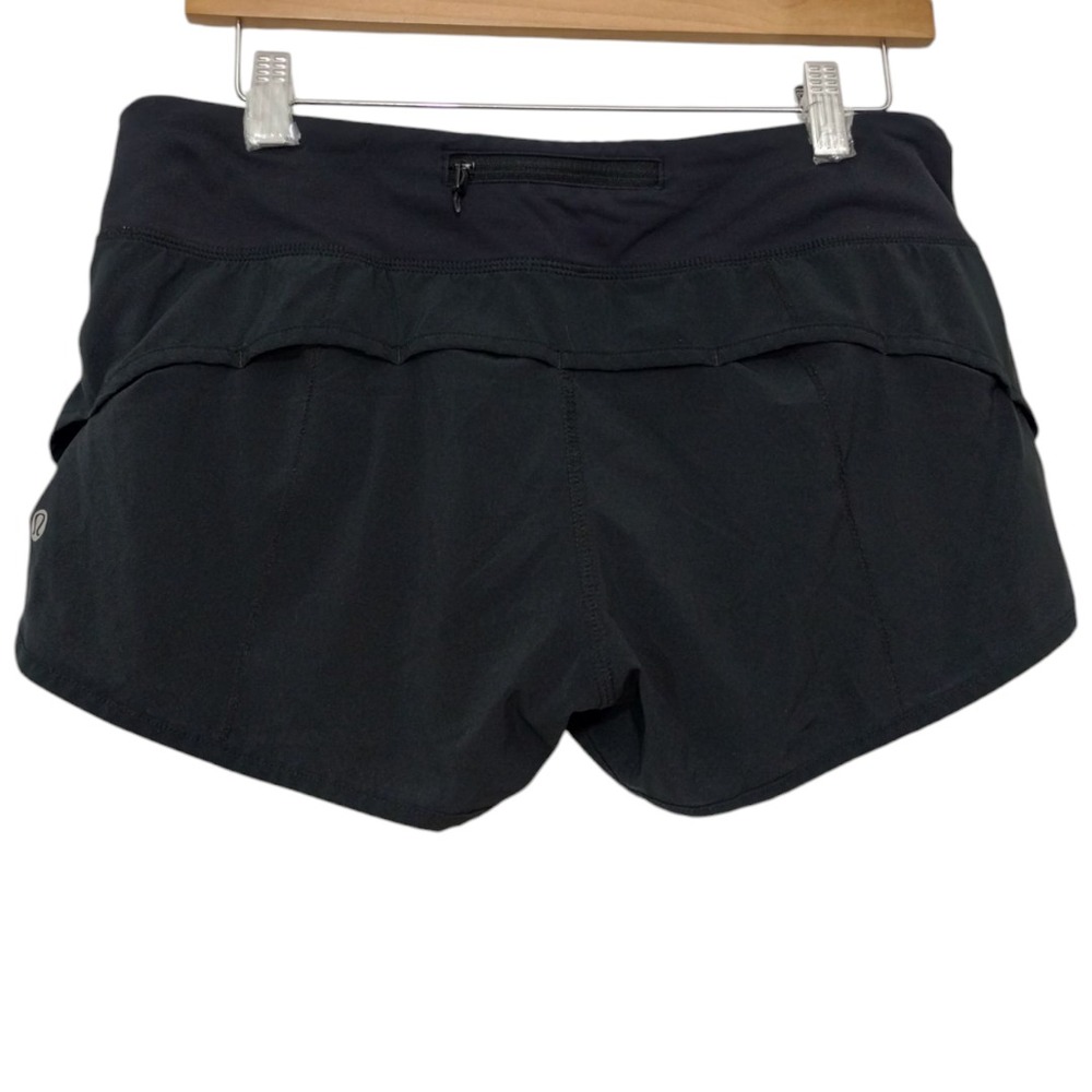 Lululemon Women's Speed Up Activewear Running Shorts Size 6 Black Training Gym - Picture 6 of 7